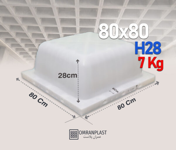 قالب وافل دوطرفه سفید قفل‌دار 80×80×28 - 7Kg